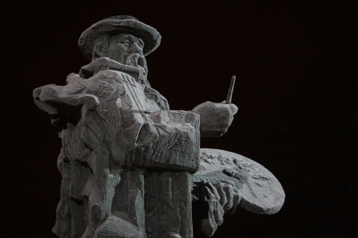Kunstnik Johann Köleri monument Viljandis