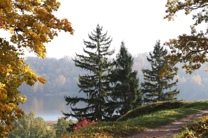 Viljandi lossimäed, taustal Viljandi järv